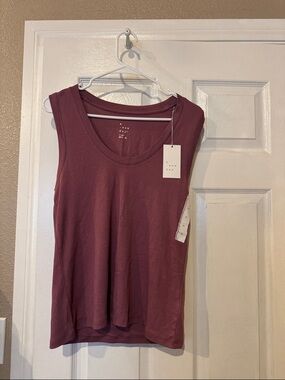 a new day Plum Scoop Neck Tank Top